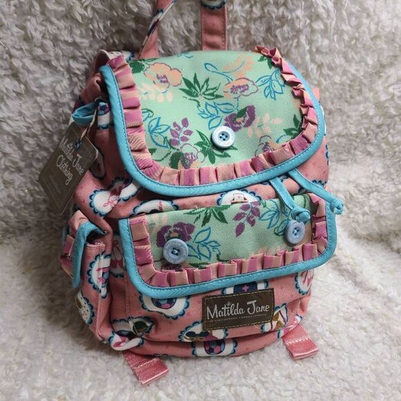 Matilda Jane Little Learners Mini Floral Backpack NWT - Picture 2 of 6